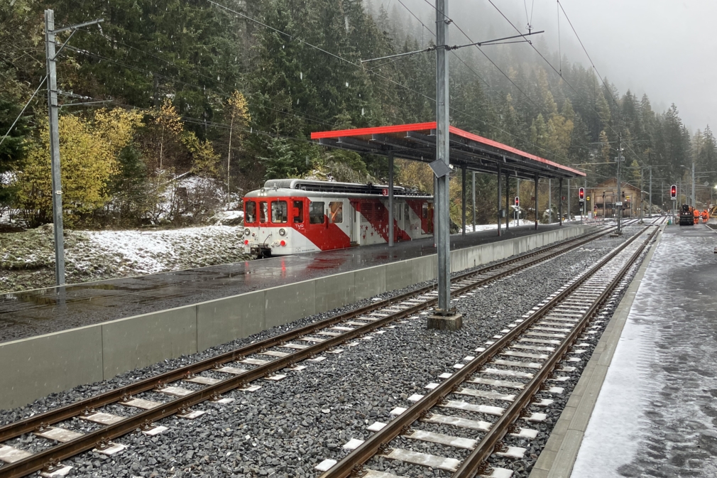 Die neuen Gleisanlagen Châtelard-Frontière