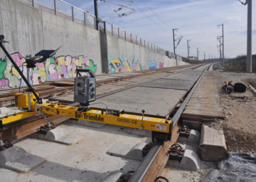 Kinematische Gleismessung mit IMU Totalstation und Laserdetektor