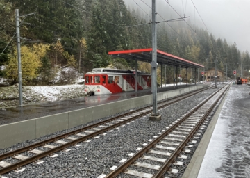 Die neuen Gleisanlagen Châtelard-Frontière