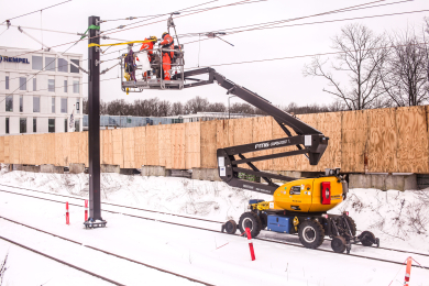 Oberleitungsanlage für die Greater Copenhagen Light Rail