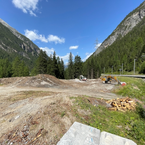 Touatunnel-Vorbereitungen Installationsplatz