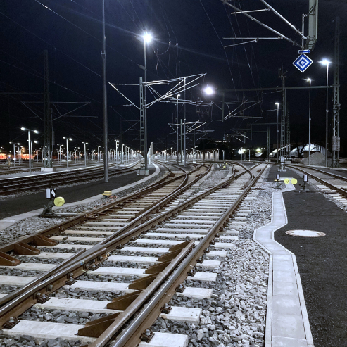 Licht an für den Betrieb in Cottbus_Weichenbereich W374-W376